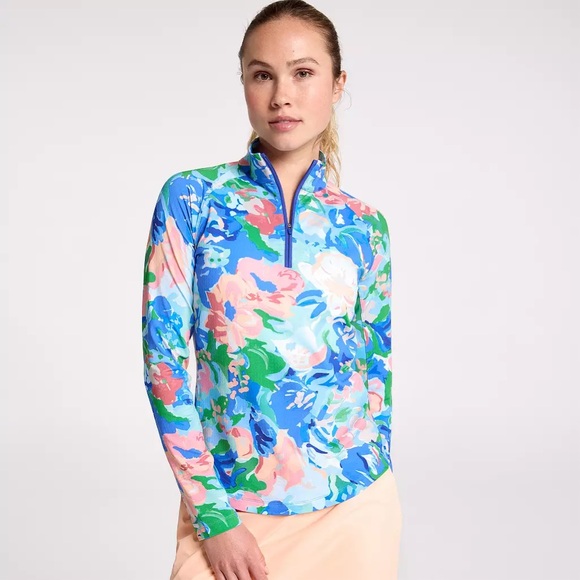 Walter Hagen Tops - Walter Hagen Performance Suncover Floral Golf Polo Woman S Long Sleeve UPF 50+